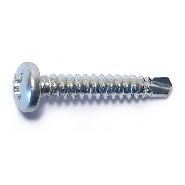 Midwest Fastener Self-Drilling Screw, #8 x 1 in, Zinc Plated Steel Pan Head Phillips Drive, 100 PK 03319 - main